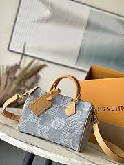 LV N40700 Damier Denim 3D Speedy 25 Bandoullere Handbag 25 × 15 × 15 cm - 1