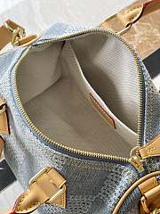 LV N40700 Damier Denim 3D Speedy 25 Bandoullere Handbag 25 × 15 × 15 cm - 3