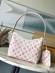 LV M24652 Pink Flower Small CarryAll Handbag 29.5 × 24 × 12 cm - 2