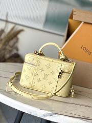 LV M11298 Flower Ring Yellow Vanity Pouch Handbag 19 × 11.5 × 6.5 cm - 3