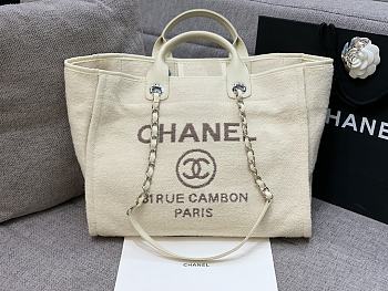 Chanel 31 Rue Cambon Paris Beige Tote 38cm