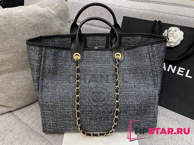 Chanel Canva Shopping Black Bag 38cm - 1