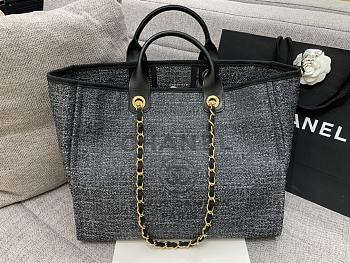 Chanel Canva Shopping Black Bag 38cm