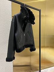 LP Air Force style motorcycle fur black jacket - 3