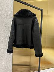 LP Air Force style motorcycle fur black jacket - 2