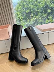 Miu Miu British motorcycle black boots - 1