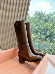 Miu Miu British motorcycle brown boots - 4