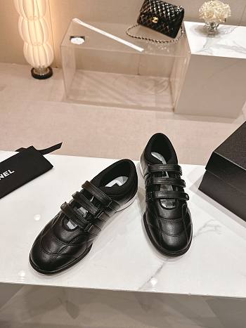  Chanel baseball black shoes