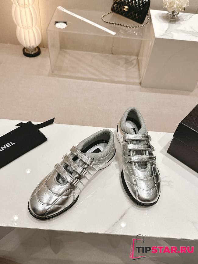 Chanel baseball silver shoes - 1