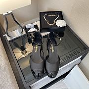 Chanel Slingback Ballet Flap Black Shoes - 3