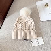 Moncler wool knitted warm knitted beige hat - 4