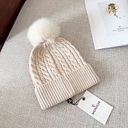 Moncler wool knitted warm knitted beige hat - 3