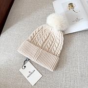 Moncler wool knitted warm knitted beige hat - 2