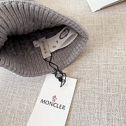 Moncler wool knitted warm knitted grey hat - 4