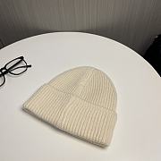 Prada logo knitted hat wool hat women's loose cold beige hat - 6