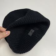 Prada logo knitted hat wool hat women's loose cold black hat - 2