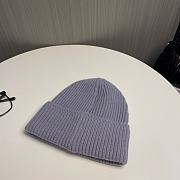 Prada logo knitted hat wool hat women's loose cold light purple hat - 6