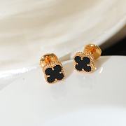  Four-leaf clover mini earrings  - 5