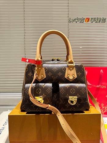 LV Handbag Luxurious Yellow Leather Trim Bag 29cm