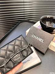 Chanel wallet black 11x8cm   - 4