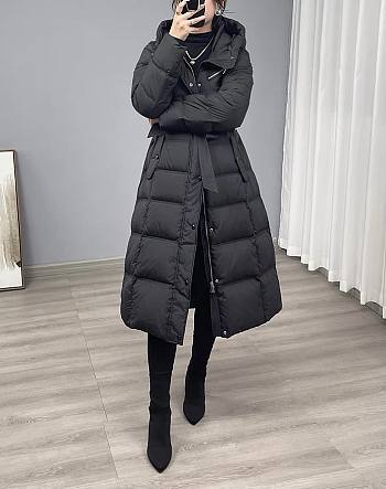 Burburry hooded long black down