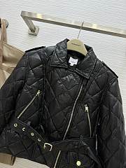 Burburry handsome motorcycle style down black jacket - 5