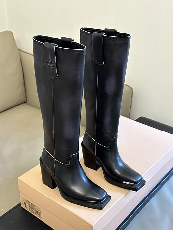 Miu Miu classic biker black boots