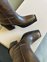 Miu Miu classic biker brown boots - 4