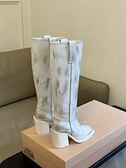 Miu Miu classic biker grey boots - 5