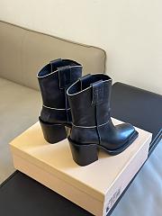 Miu Miu classic biker black short boots - 6