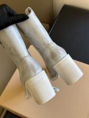  Miu Miu classic biker grey short boots - 2