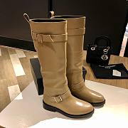  YSL high-heeled light brown boots - 4