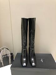 YSL side zipper simple and fashionable long black boots  - 6