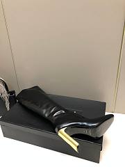 YSL side zipper simple and fashionable long black boots  - 5