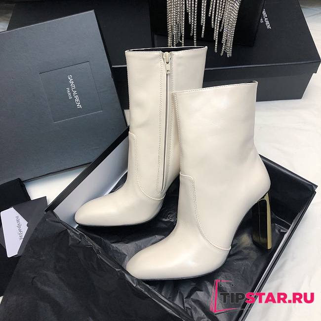 YSL hot-selling short white boots - 1