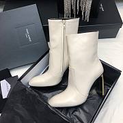 YSL hot-selling short white boots - 1