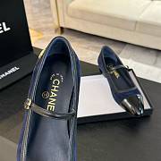 Chanel Mary Jane dark blue sandals - 6