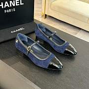 Chanel Mary Jane dark blue sandals - 5