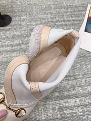  GG horsebit ankle white boots - 2