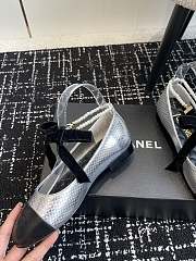 Chanel 24ss Mary Jane single silver shoes - 6