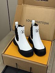 LV classic shell bottom ankle white boots - 1