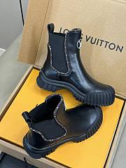 LV classic shell bottom ankle black boots - 4