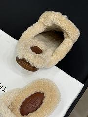 Hermes kelly brown fur half-slippers - 6