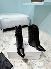 Givenchy Shark Lock Cowboy Black Boots - 5