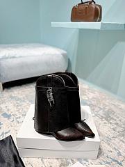 Givenchy Shark Lock Cowboy Wax Leather Black Boots  - 1