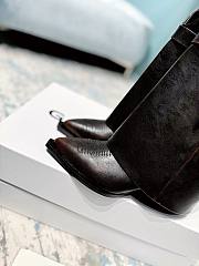 Givenchy Shark Lock Cowboy Wax Leather Black Boots  - 6