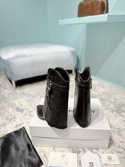 Givenchy Shark Lock Cowboy Wax Leather Black Boots  - 5