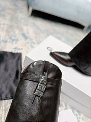 Givenchy Shark Lock Cowboy Wax Leather Black Boots  - 4