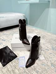 Givenchy Shark Lock Cowboy Wax Leather Black Boots  - 3