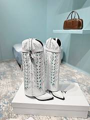 Givenchy Shark Lock Cowboy Cowhide White Boots  - 1